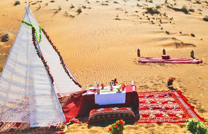 Romantic Dinner in the Desert with Private Setup