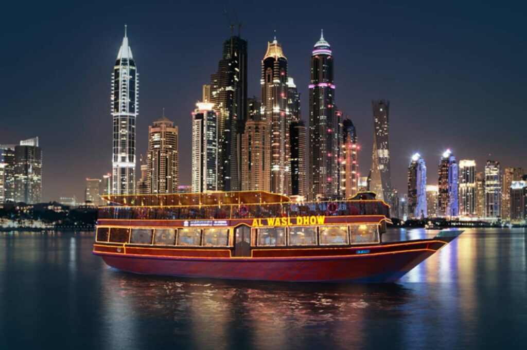 Al Wasl Dhow Cruise Dinner Dubai Marina