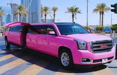 GMC Pink Panther Limousine Dubai 22 Seats for Passengers