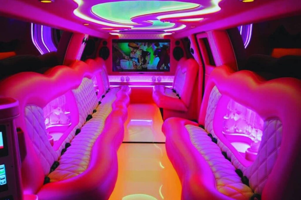 GMC Pink Panther Limousine Dubai Stereo Surround Sound System with CD