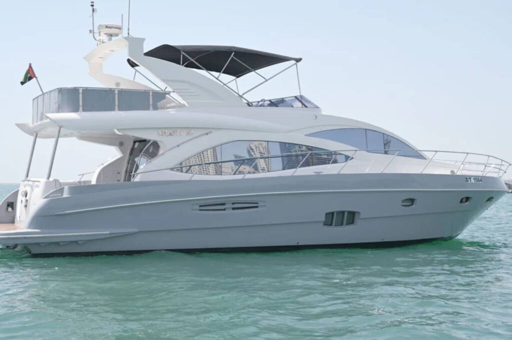 Majesty 59 FT Yacht Rental Dubai Sail in the Water