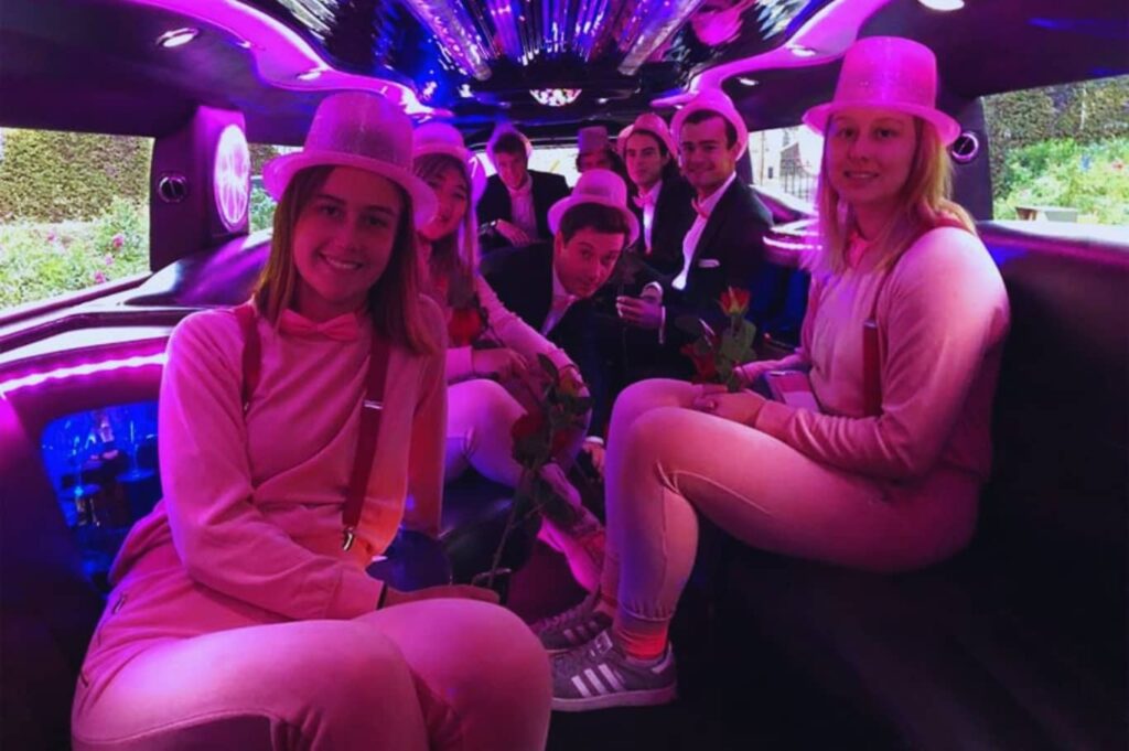 GMC Pink Panther Limousine Dubai Group Travel and Enjoy