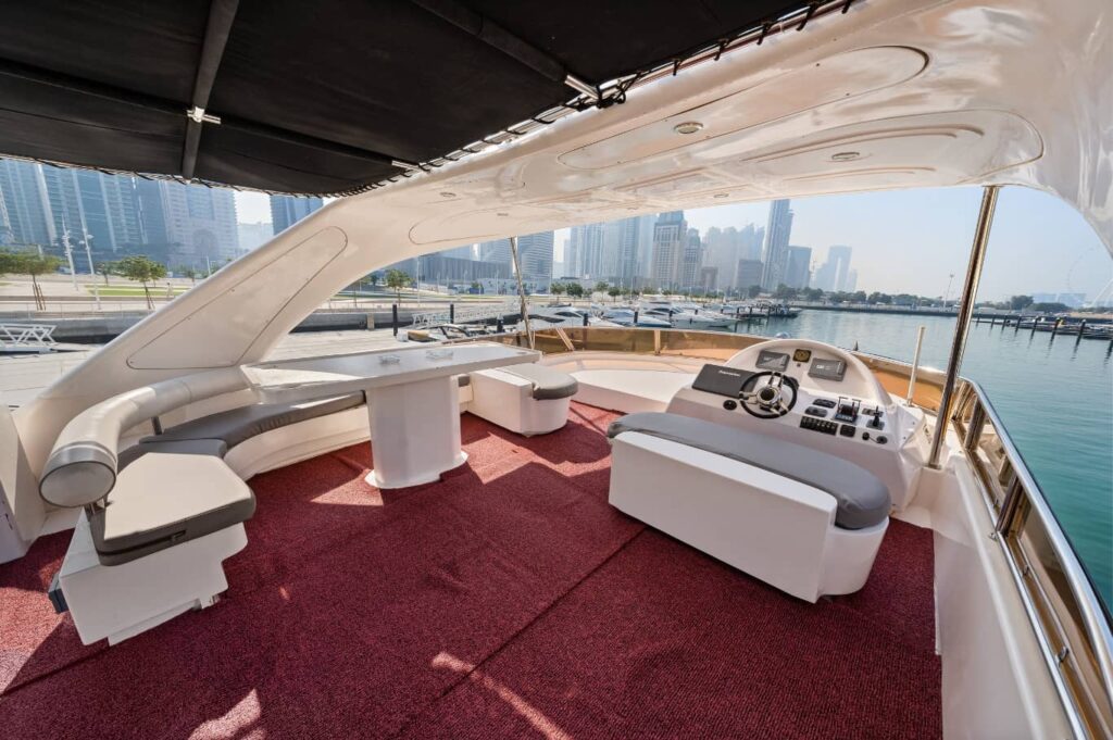 90 Ft. Big Daddy Yacht Dubai Dining Table