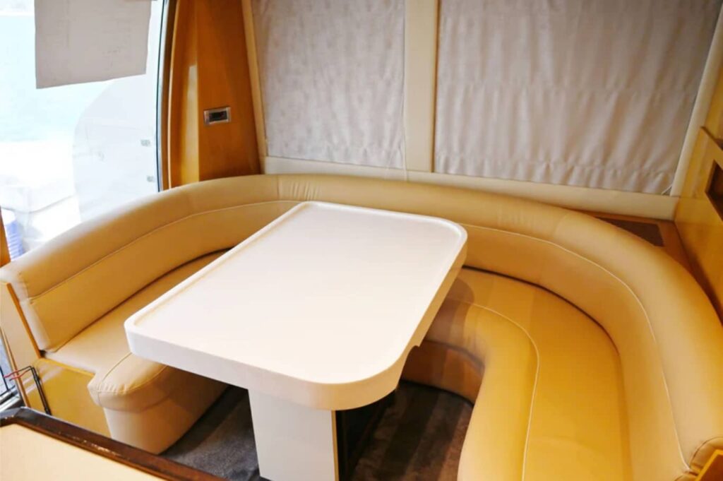 Majesty 59 FT Yacht Rental Dubai Dining Table