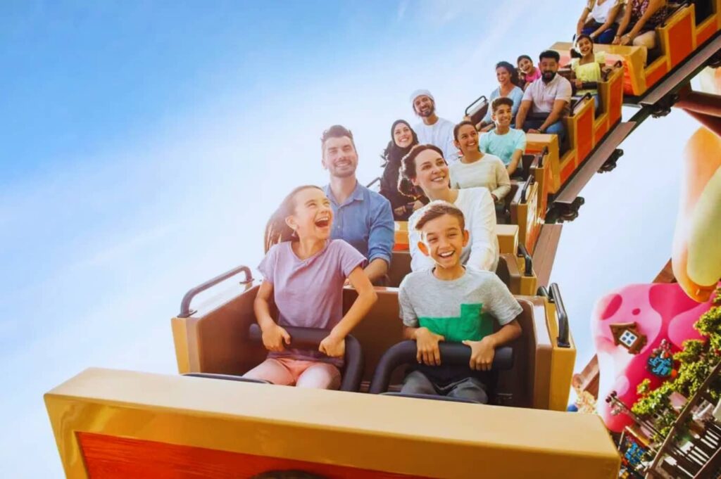 Motiongate Dubai Tickets Travelling to the Smurfberry Factory by Village Express