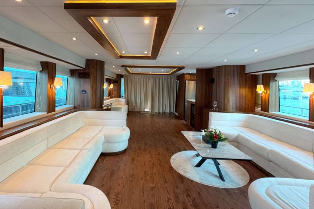 100 FT Omega Yacht Dubai Sofa