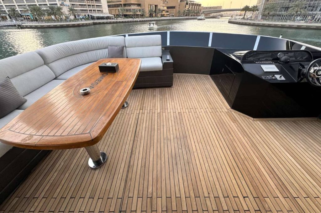 100 FT Omega Yacht Dubai Table