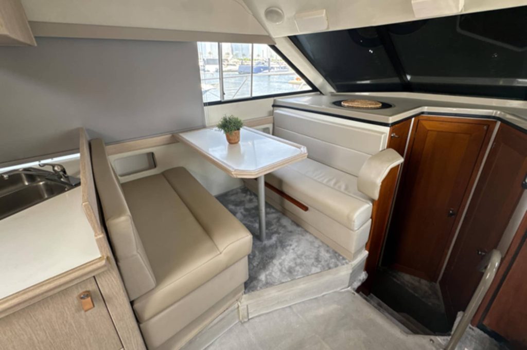 40 FT Cobale Yacht Rental Dubai Sofa