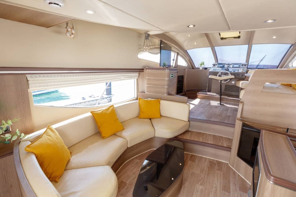 55 FT Veronika Yacht Dubai Sofa