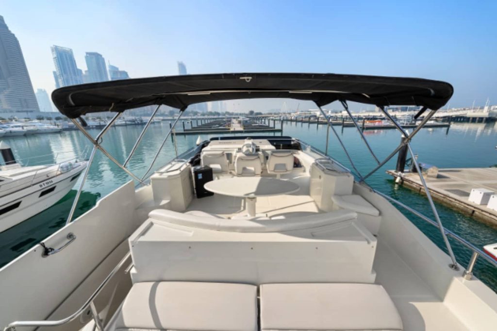 68 FT Luna Yacht Front View