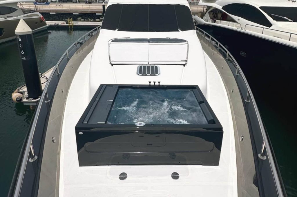 95 FT Black Pearl Yacht Dubai Front View
