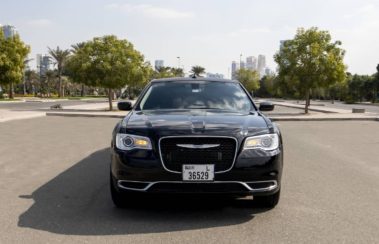 Super Chrysler Limousine Black Front View